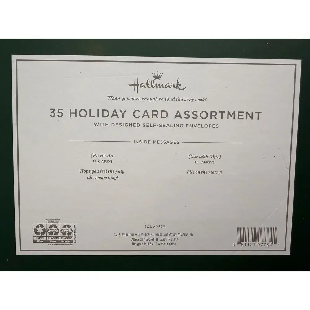 Hallmark Holiday Card Assortment 35 Count NIB